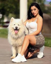 Luna with dog